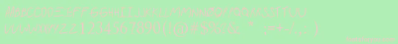 Paramorealbum Font – Pink Fonts on Green Background