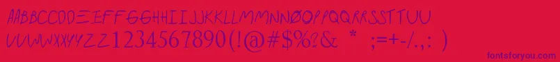 Paramorealbum Font – Purple Fonts on Red Background