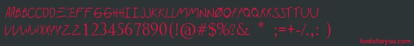 Paramorealbum Font – Red Fonts on Black Background