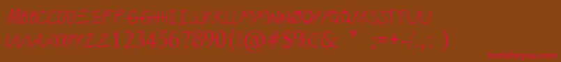 Paramorealbum Font – Red Fonts on Brown Background