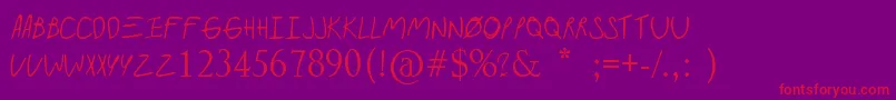 Paramorealbum Font – Red Fonts on Purple Background