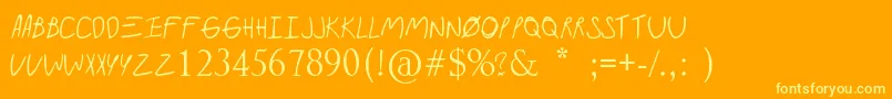 Paramorealbum Font – Yellow Fonts on Orange Background