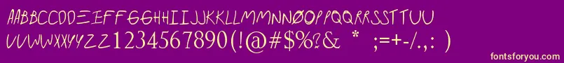 Paramorealbum Font – Yellow Fonts on Purple Background