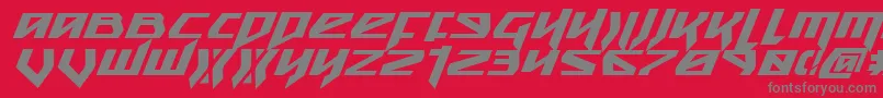 Snubfighterbi Font – Gray Fonts on Red Background