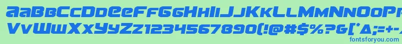 Terransemital Font – Blue Fonts on Green Background