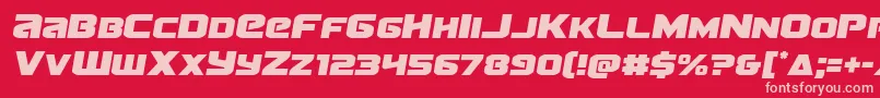 Terransemital Font – Pink Fonts on Red Background