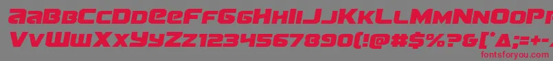 Terransemital Font – Red Fonts on Gray Background