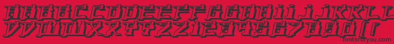 YytriumDioxide Font – Black Fonts on Red Background
