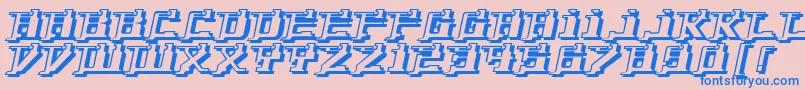 YytriumDioxide Font – Blue Fonts on Pink Background