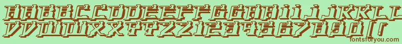 YytriumDioxide Font – Brown Fonts on Green Background