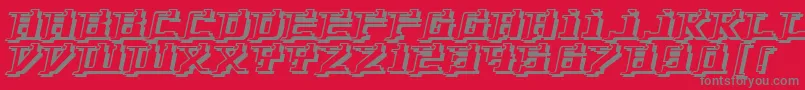 YytriumDioxide Font – Gray Fonts on Red Background
