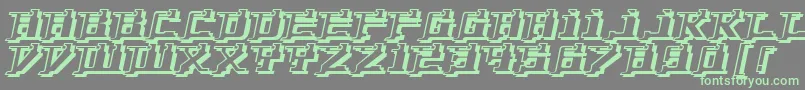 YytriumDioxide Font – Green Fonts on Gray Background