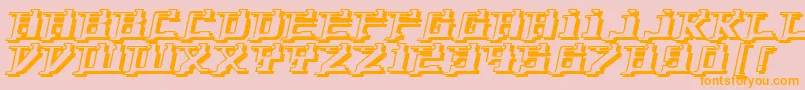 YytriumDioxide Font – Orange Fonts on Pink Background