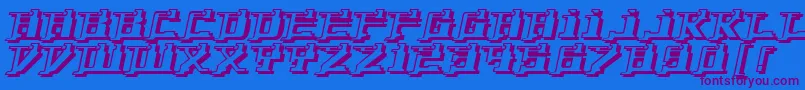 YytriumDioxide Font – Purple Fonts on Blue Background