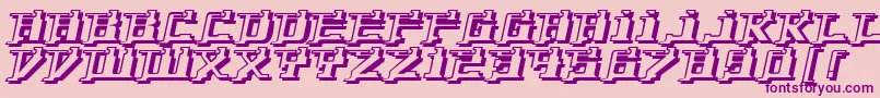 YytriumDioxide Font – Purple Fonts on Pink Background