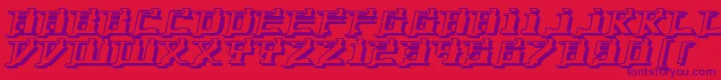 YytriumDioxide Font – Purple Fonts on Red Background