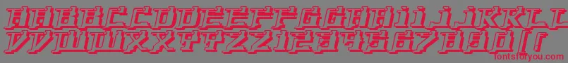 YytriumDioxide Font – Red Fonts on Gray Background