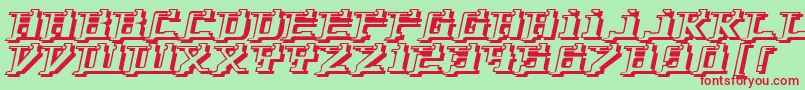 YytriumDioxide Font – Red Fonts on Green Background