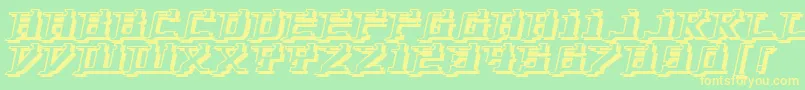 YytriumDioxide Font – Yellow Fonts on Green Background