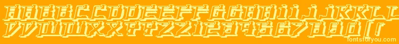 YytriumDioxide Font – Yellow Fonts on Orange Background