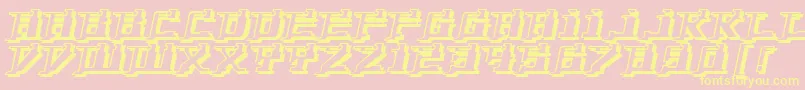 YytriumDioxide Font – Yellow Fonts on Pink Background