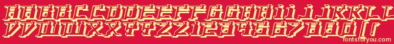 YytriumDioxide Font – Yellow Fonts on Red Background