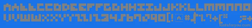 Шрифт MksquaresBold – серые шрифты на синем фоне