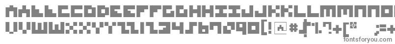 MksquaresBold-fontti – harmaat kirjasimet valkoisella taustalla