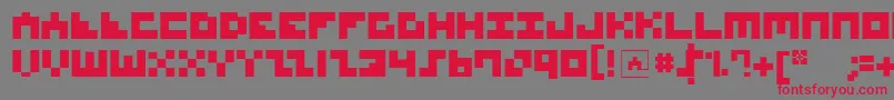 MksquaresBold Font – Red Fonts on Gray Background