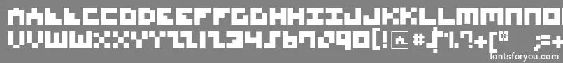 フォントMksquaresBold – 灰色の背景に白い文字
