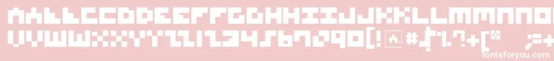 Saiba mais sobre a fonte MksquaresBold Fonte MksquaresBold – fontes brancas em um fundo rosa