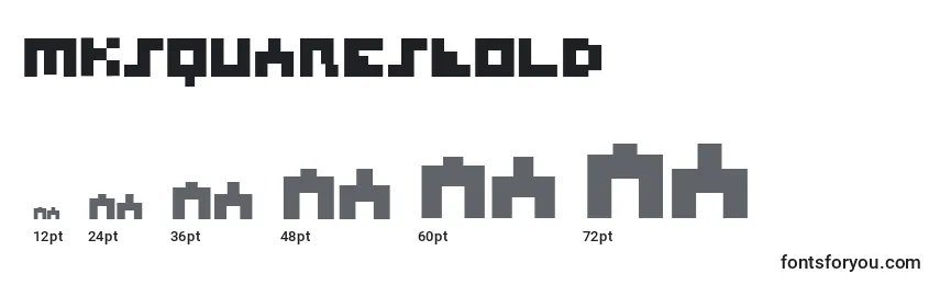 MksquaresBold Font Sizes