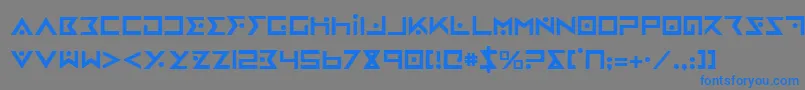 More about Iron ffy Font Iron ffy Font – Blue Fonts on Gray Background
