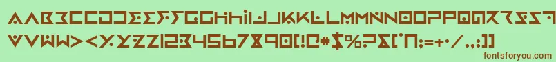 Iron ffy Font – Brown Fonts on Green Background