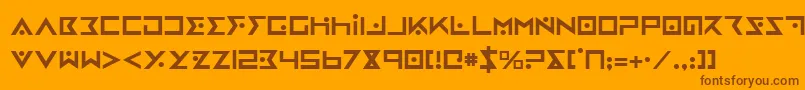 Шрифт Iron ffy – коричневые шрифты на оранжевом фоне