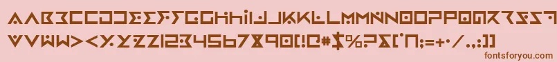 Iron ffy Font – Brown Fonts on Pink Background