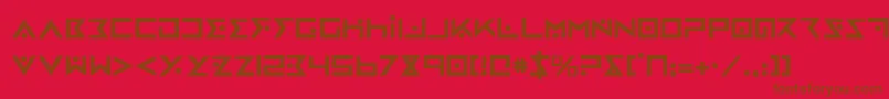 Iron ffy Font – Brown Fonts on Red Background