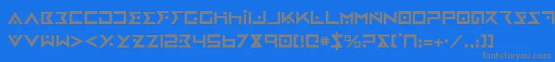 Czcionka Iron ffy – szare czcionki na niebieskim tle