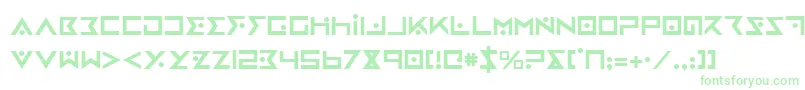 Iron ffy-Schriftart – Grüne Schriften auf weißem Hintergrund