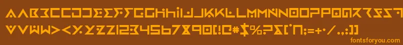 Шрифт Iron ffy – оранжевые шрифты на коричневом фоне