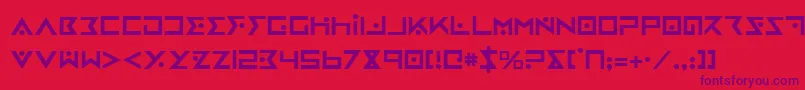 Czcionka Iron ffy – fioletowe czcionki na czerwonym tle