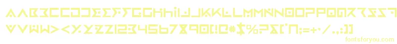 Iron ffy Font – Yellow Fonts on White Background