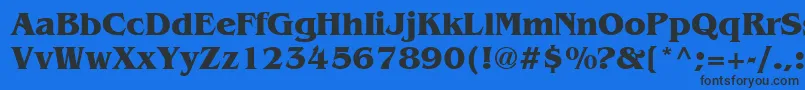 Шрифт BenguiatCyrillicBold – чёрные шрифты на синем фоне