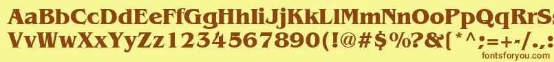 BenguiatCyrillicBold Font – Brown Fonts on Yellow Background