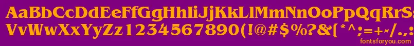 BenguiatCyrillicBold Font – Orange Fonts on Purple Background