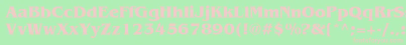 Fonte BenguiatCyrillicBold – fontes rosa em um fundo verde