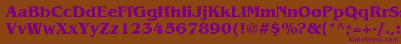 BenguiatCyrillicBold Font – Purple Fonts on Brown Background