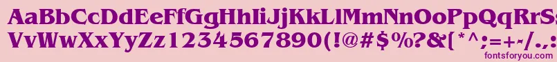 BenguiatCyrillicBold Font – Purple Fonts on Pink Background