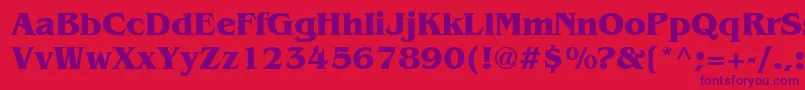 BenguiatCyrillicBold Font – Purple Fonts on Red Background