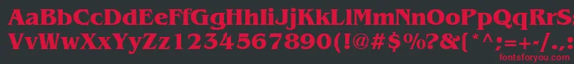 BenguiatCyrillicBold Font – Red Fonts on Black Background